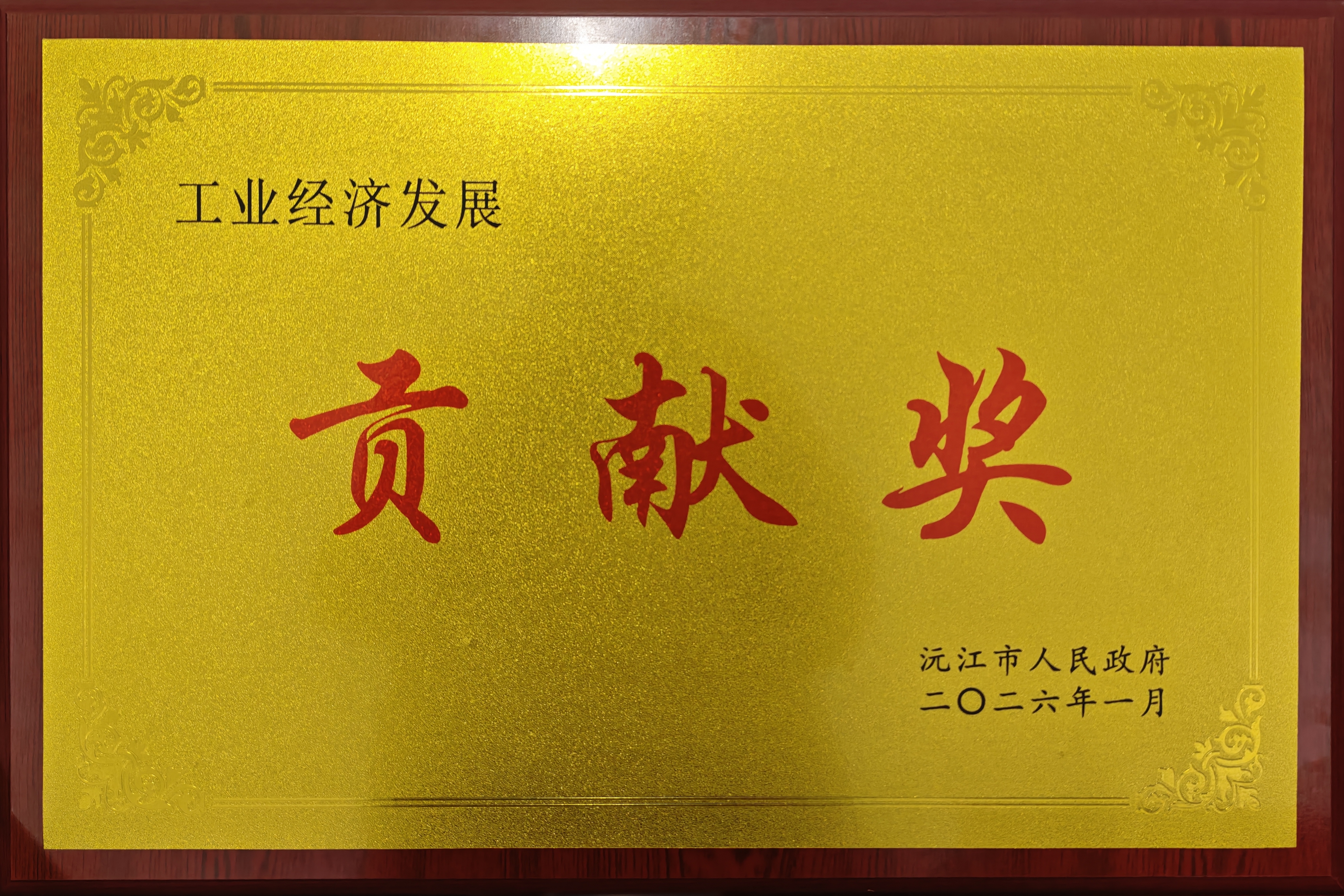 建材公司榮獲沅江市工業經濟發展貢獻獎